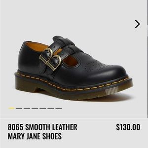 8065 Smooth Leather Mary Jane Doc Martens size 7